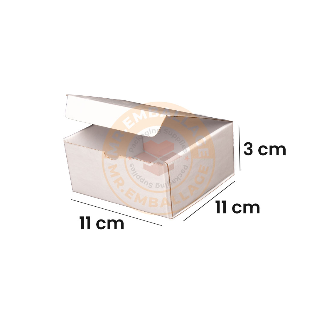 boite-postale-carton-d’emballage-blanc-11x11x3-cm