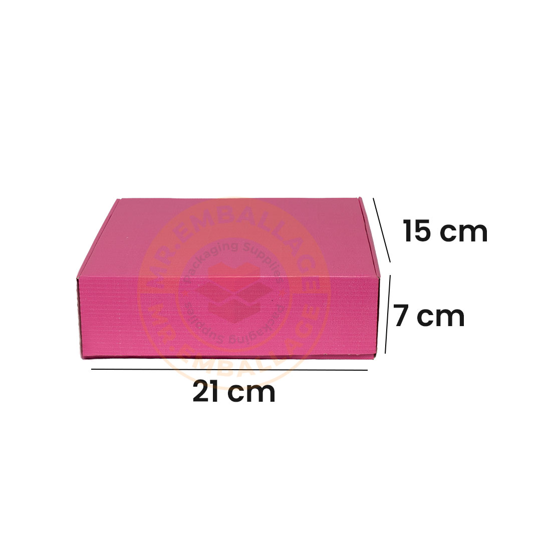 boite-postale-21x15x7cm-carton-d’emballage-rose