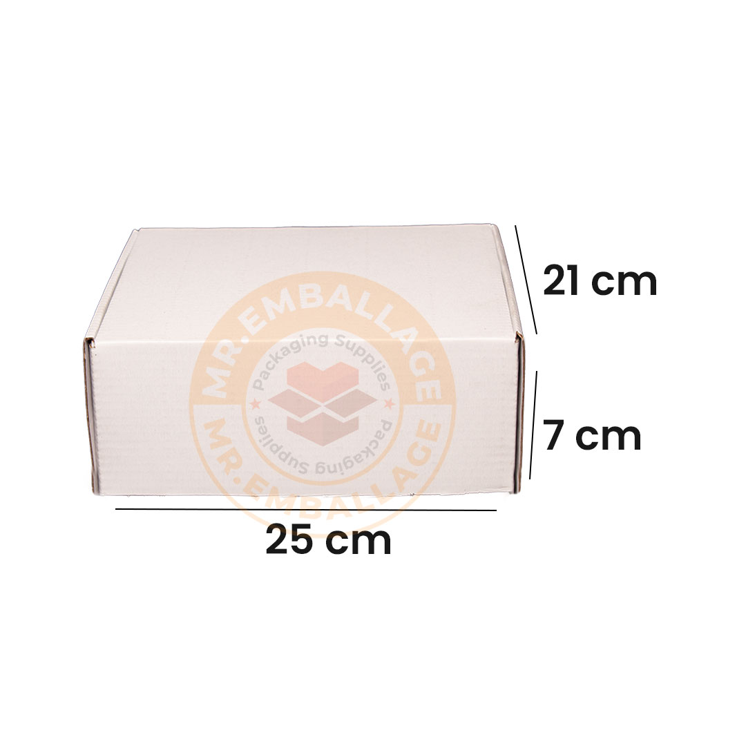 boite-postale-25x21x7cm-carton-d’emballage-blanc